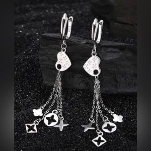 Solid 925 Sterling Silver Tassel Vintage Drop Earring